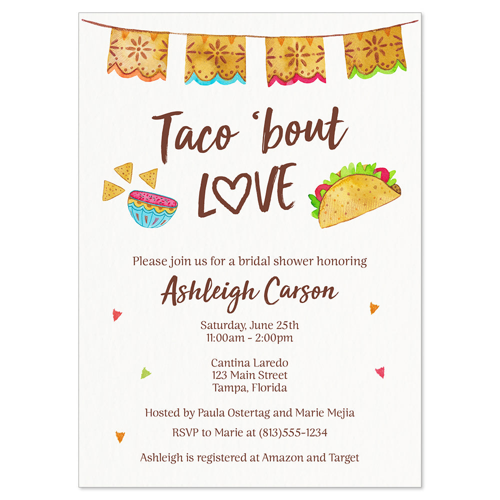 Taco 'Bout Love Fiesta Bridal Shower Invitation