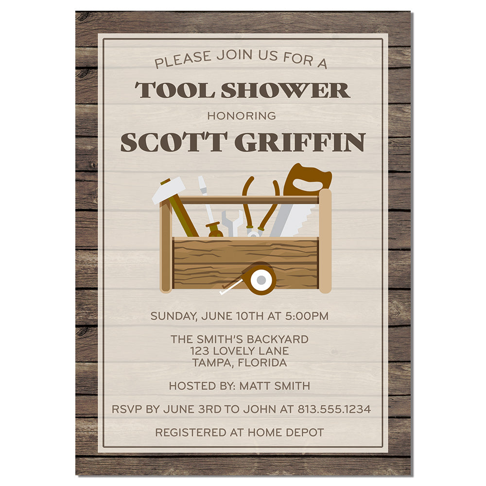 Tool Groom Shower Invitation