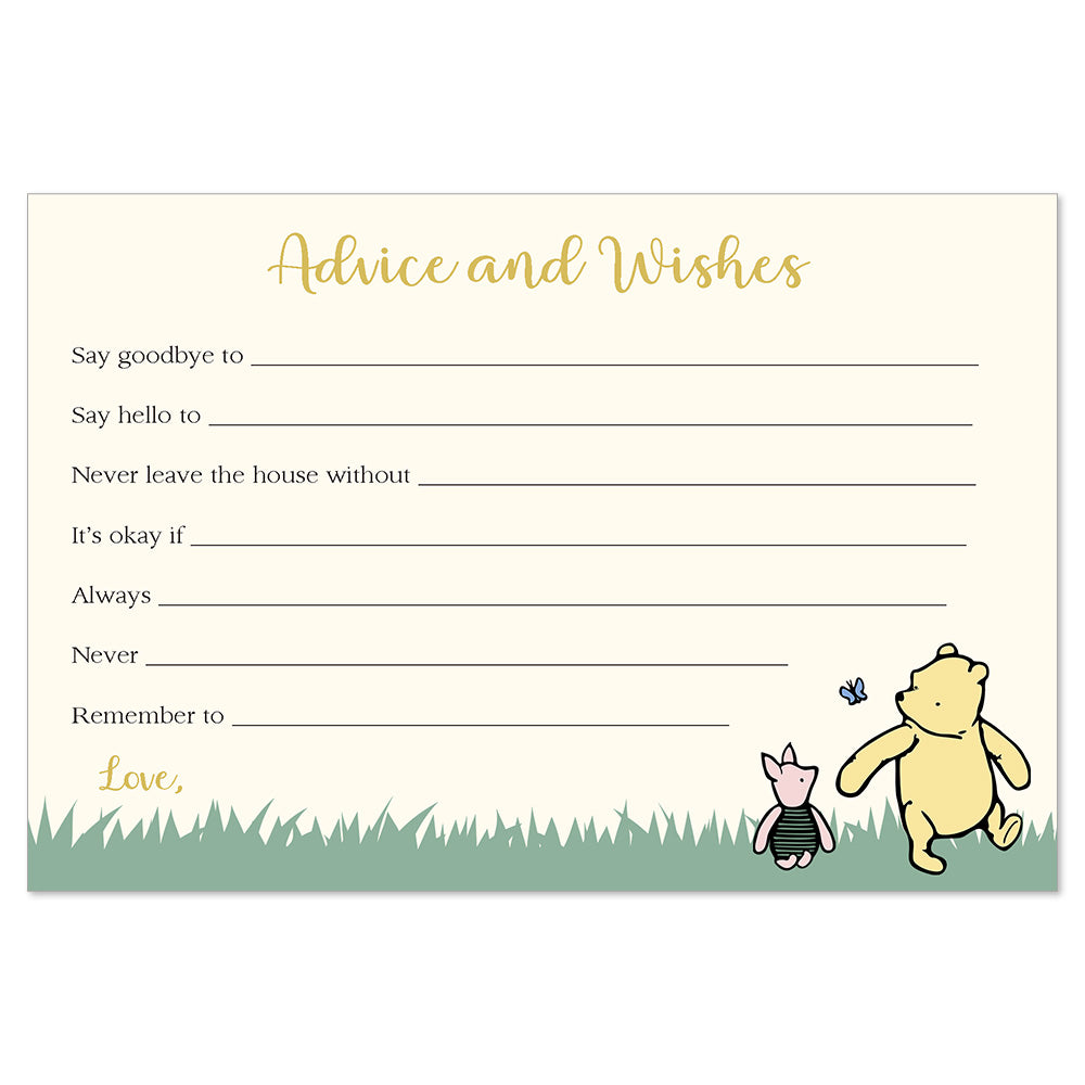 Winnie the Pooh Advice and Wishes Card