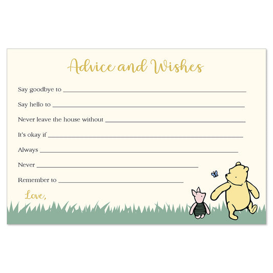 Winnie the Pooh Advice and Wishes Card