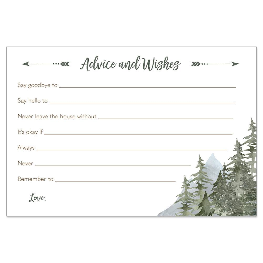 The Adventure Begins Advice and Wishes Card