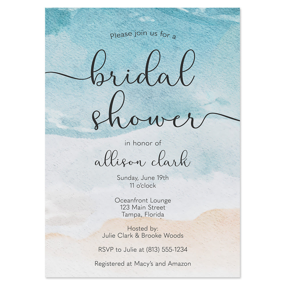 Beach Bridal Shower Invitation