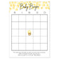 Honey Bee Baby Shower Bingo Card
