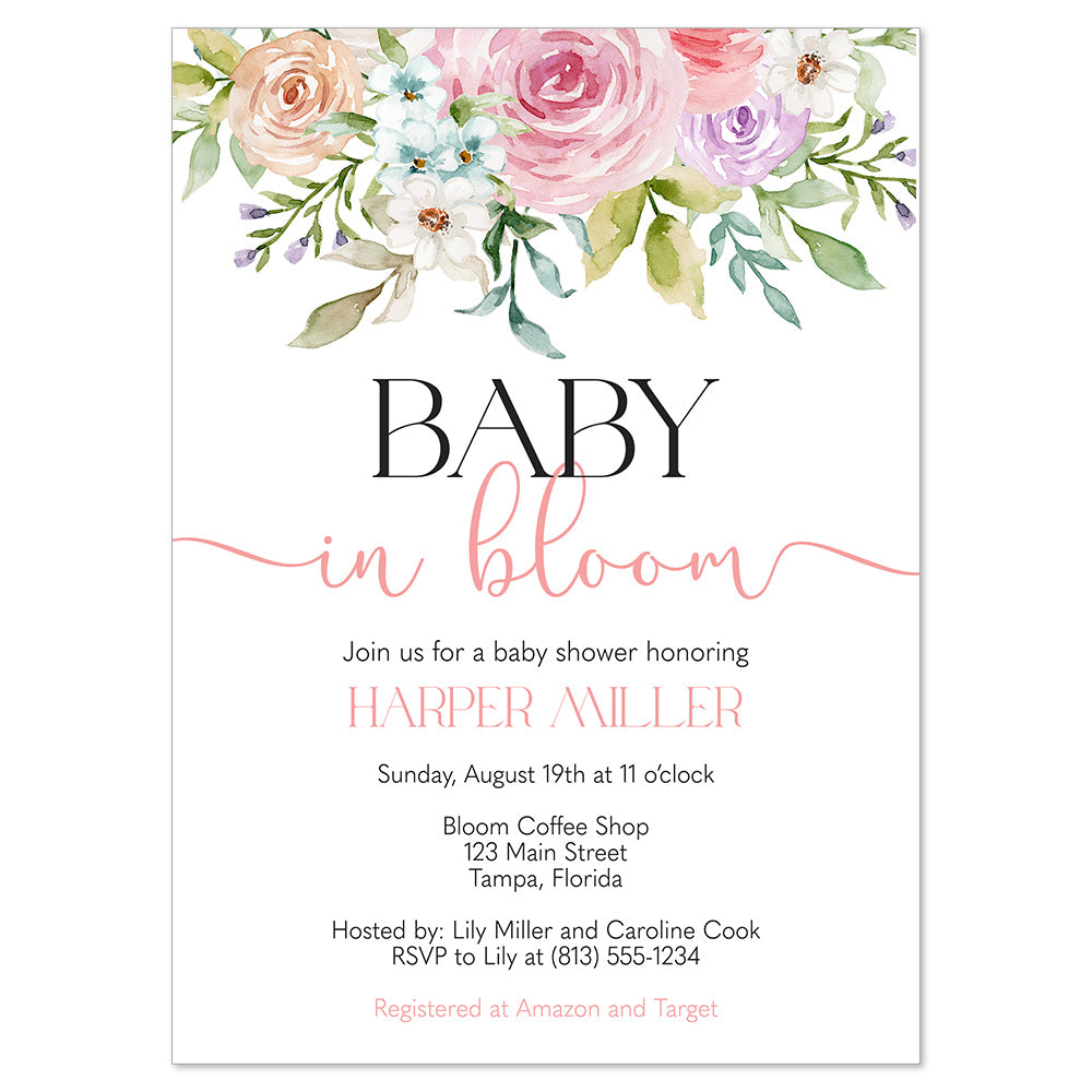 Baby in Bloom Invitation