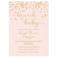 Brunch for Baby Pink Invitation