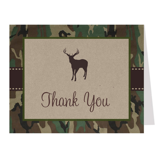 Camo Baby Shower Thank You Card