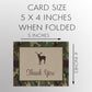 Camo Baby Shower Thank You Card