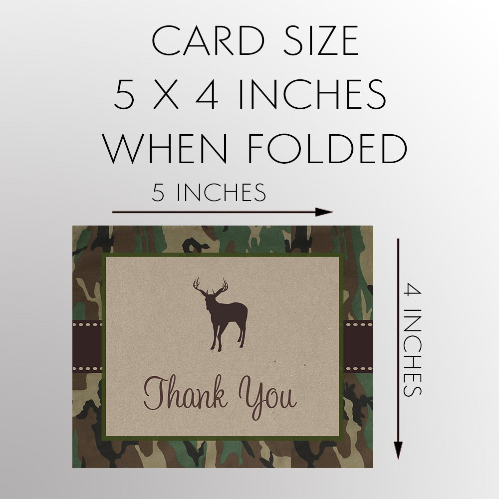 Camo Baby Shower Thank You Card