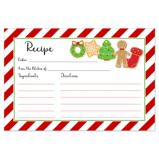 Candy Stripe Recipe Card