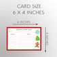 Christmas Cookie Swap Recipe Card