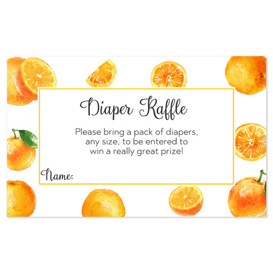 Little Cutie Diaper Raffle Card