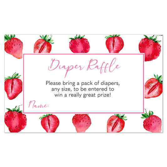 Berry Sweet Diaper Raffle Ticket