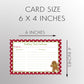 Polka Dot Christmas Recipe Card