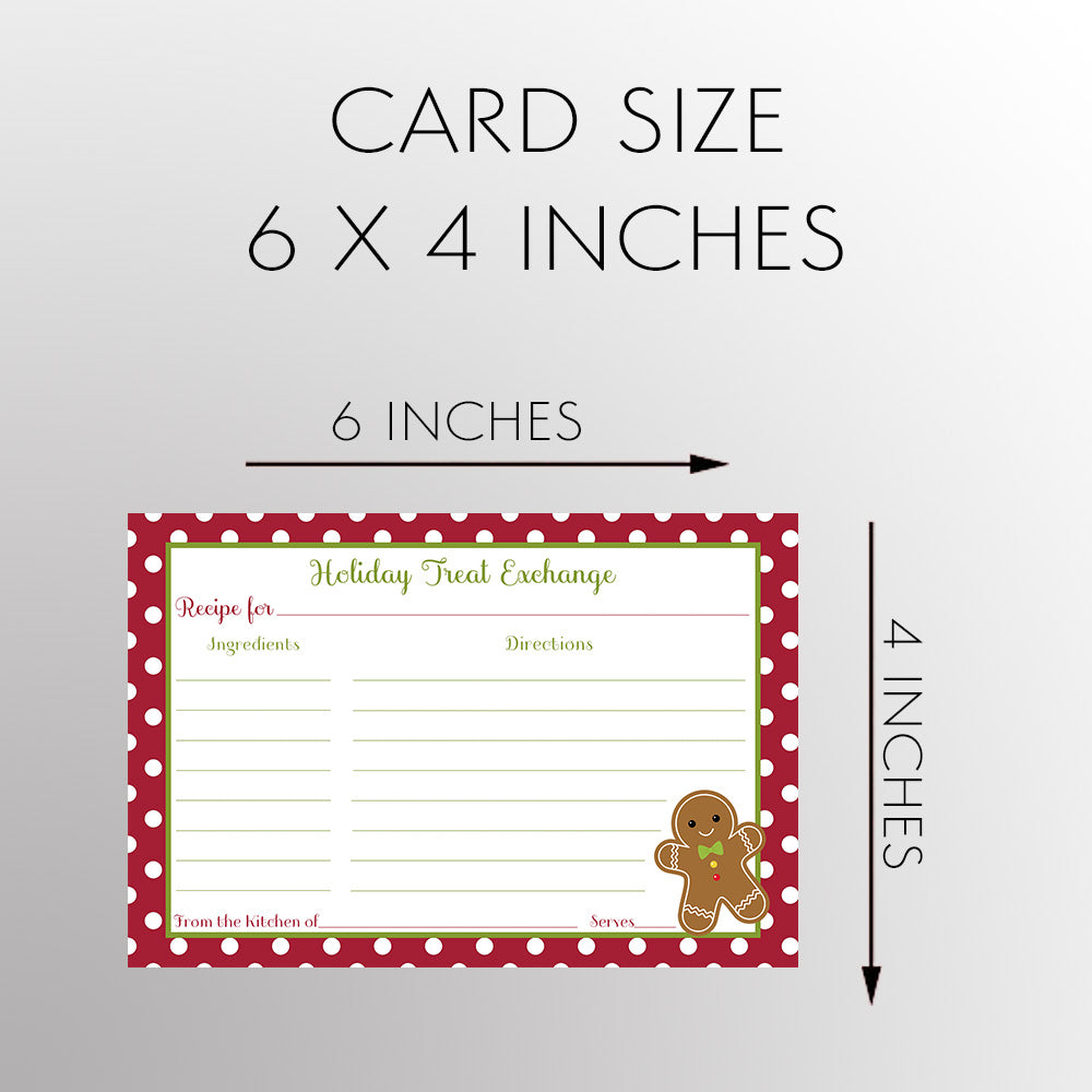 Polka Dot Christmas Recipe Card