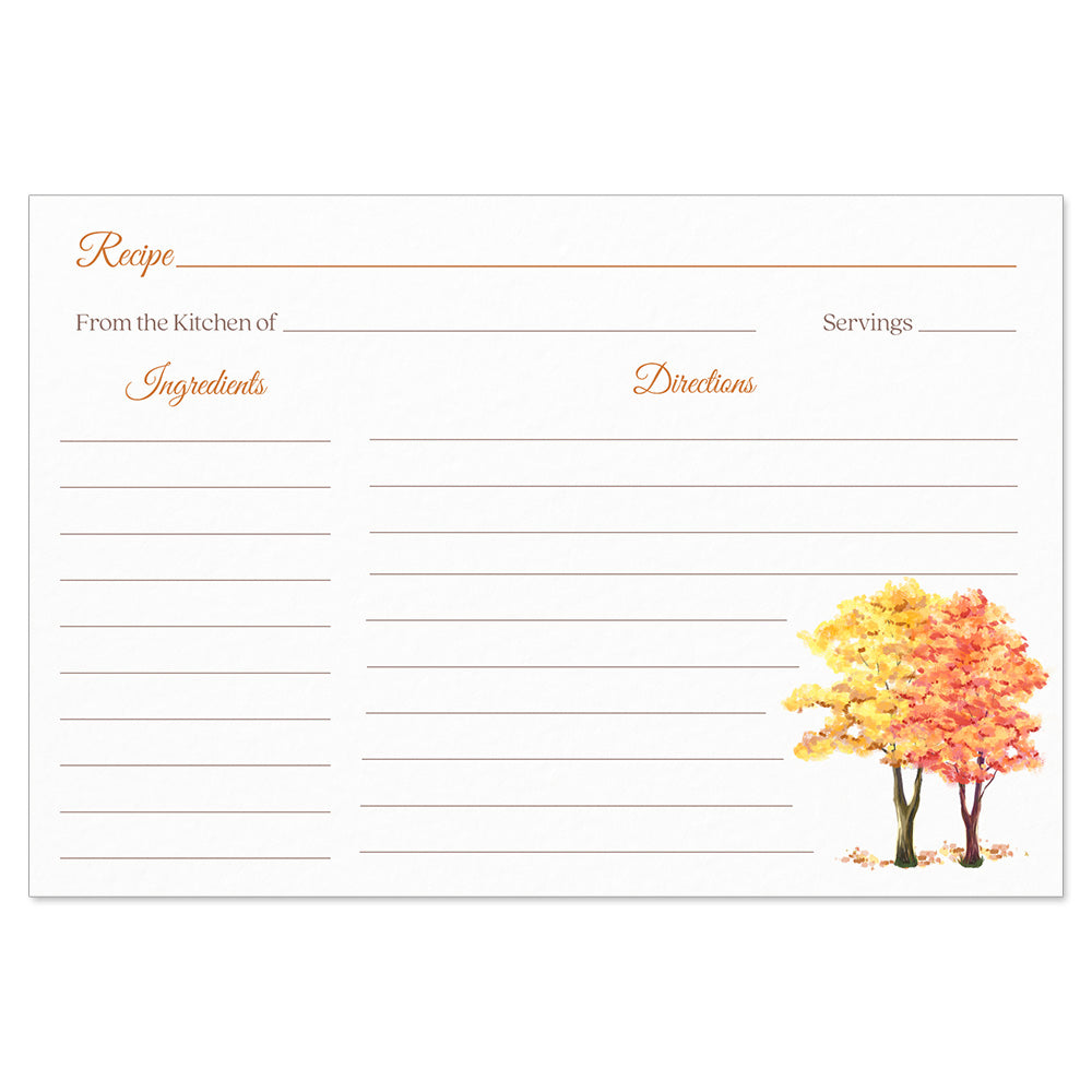 Fall in Love Tree Recipe Card