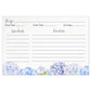 Hydrangea Blue Recipe Card