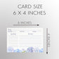 Hydrangea Blue Recipe Card