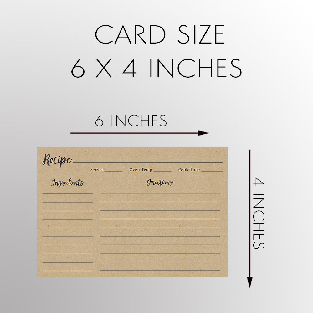 Simply Stated Recipe Card, Kraft