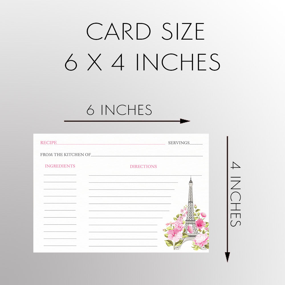 Paris Love Story Recipe Card