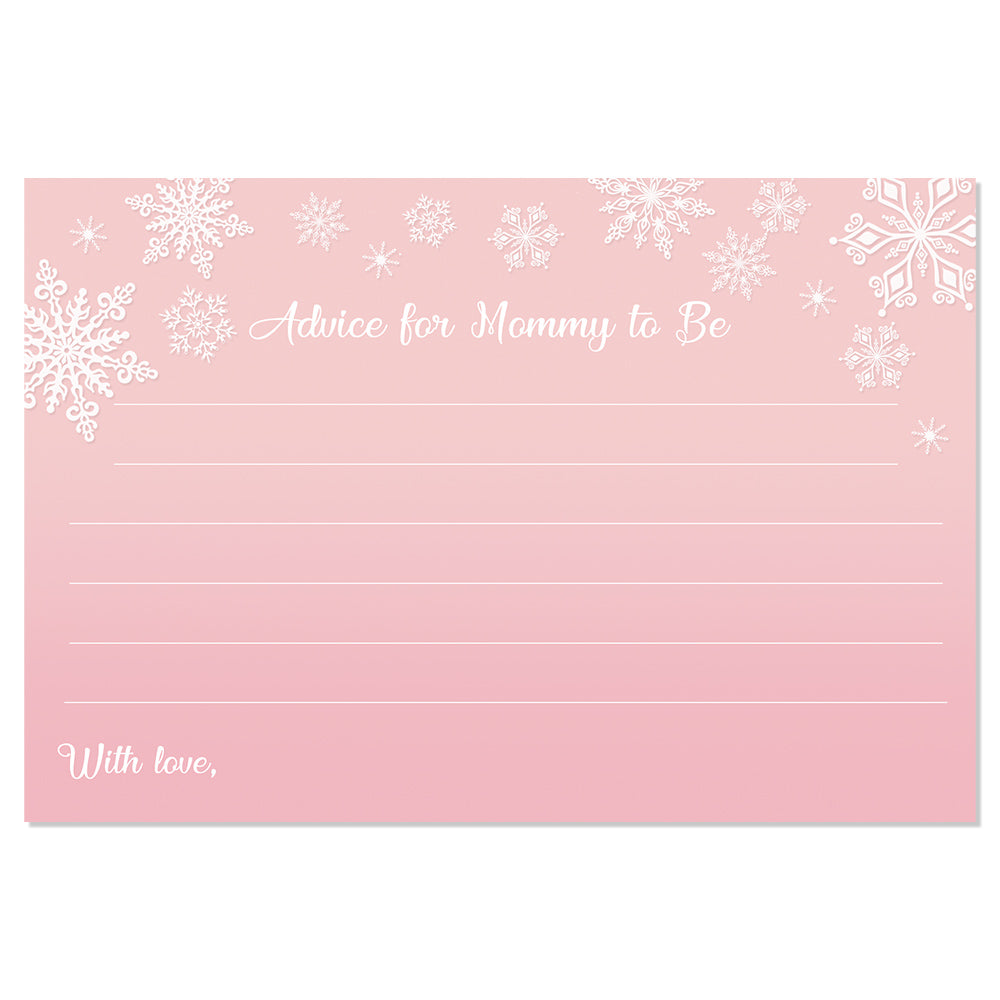 Baby Its Cold Outside Pink Advice Card