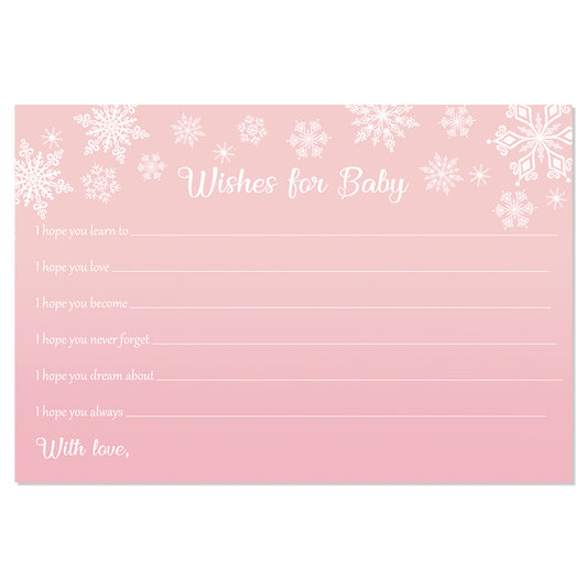 Baby Its Cold Outside Pink Wishes Card