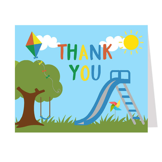 Playground Birthday Thank You Card