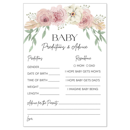 Baby Brunch Predictions and Advice Card