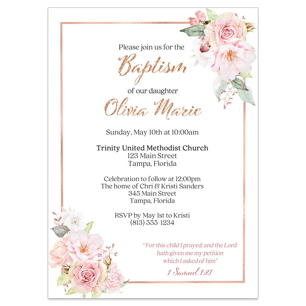 Floral Corners Invitation