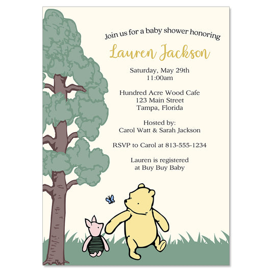 Winnie the Pooh Baby Shower Invitation