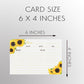 Sunflowers Recipe Card