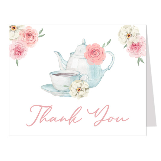 Watercolor Tea Thank You Card