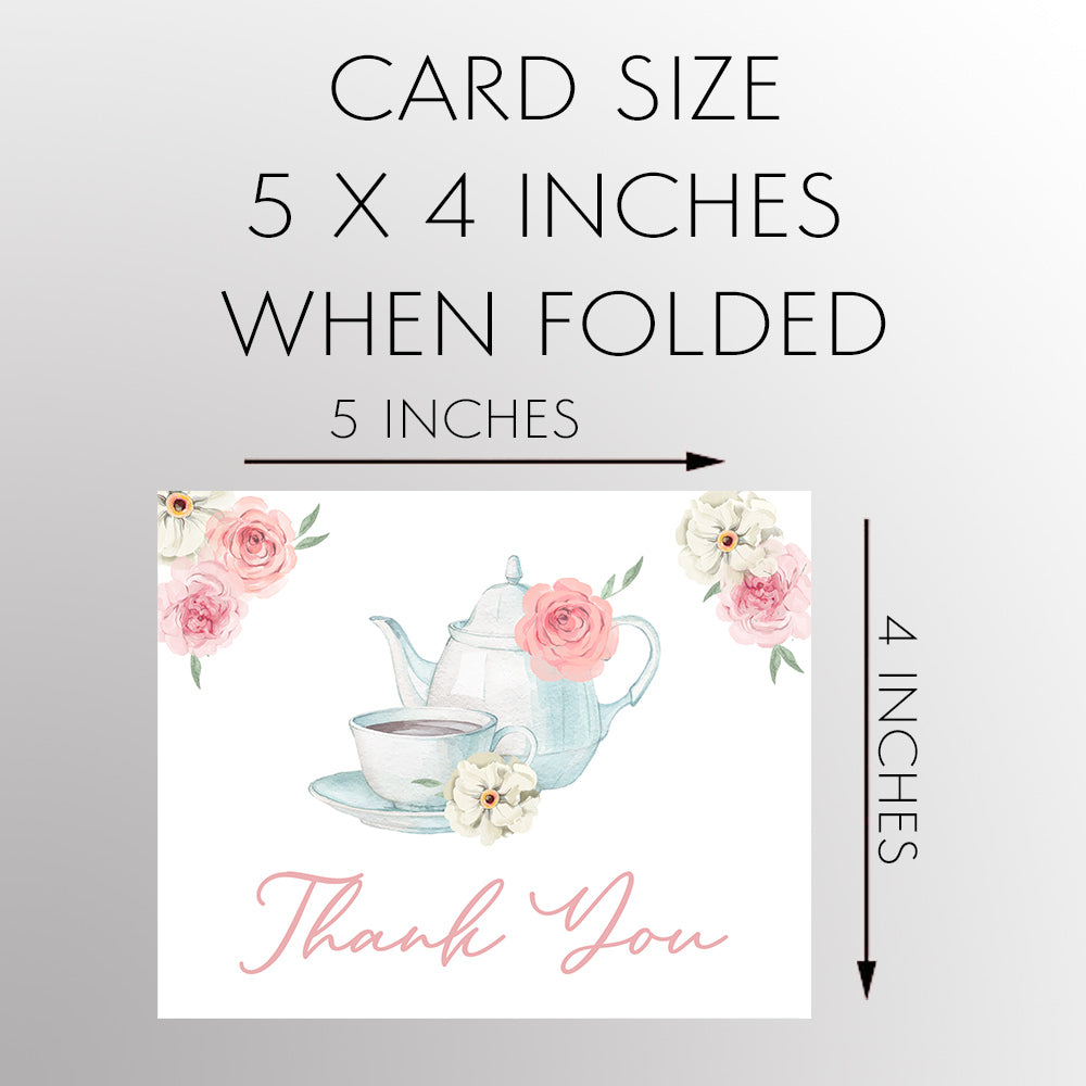 Watercolor Tea Thank You Card