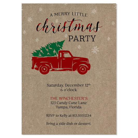 A Merry Little Christmas Party Invitation