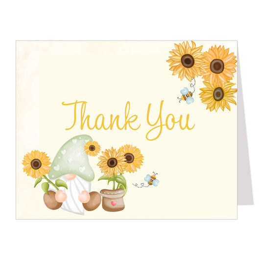 Gnome Baby Shower Thank You Card