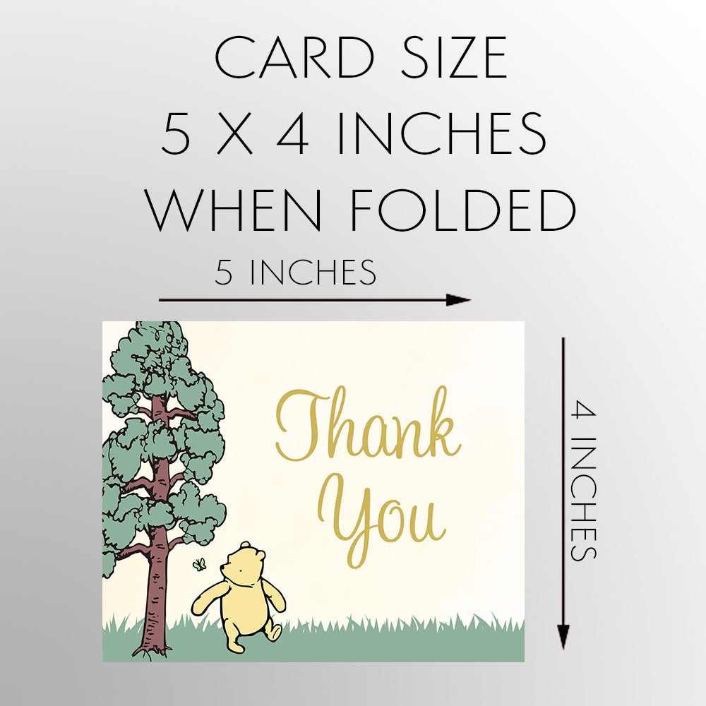 Winnie the Pooh Baby Shower Thank You Card