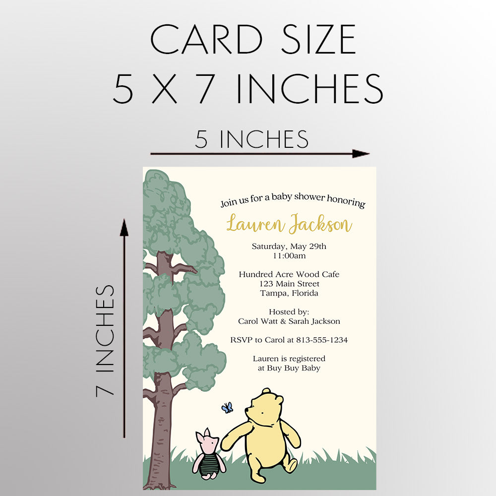 Winnie the Pooh Baby Shower Invitation