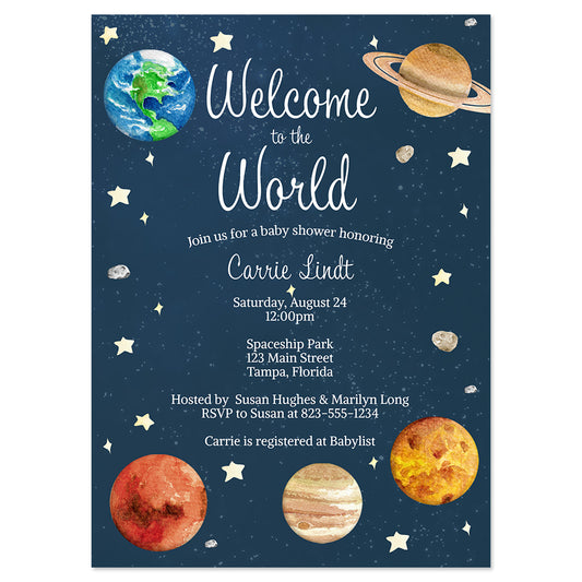 Welcome to the World Baby Shower Invitation